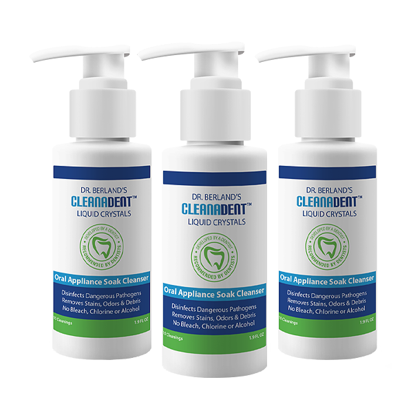 Dr. Berland's Cleanadent Liquid Crystals Oral Appliance Cleanser - Travel Size 3pk